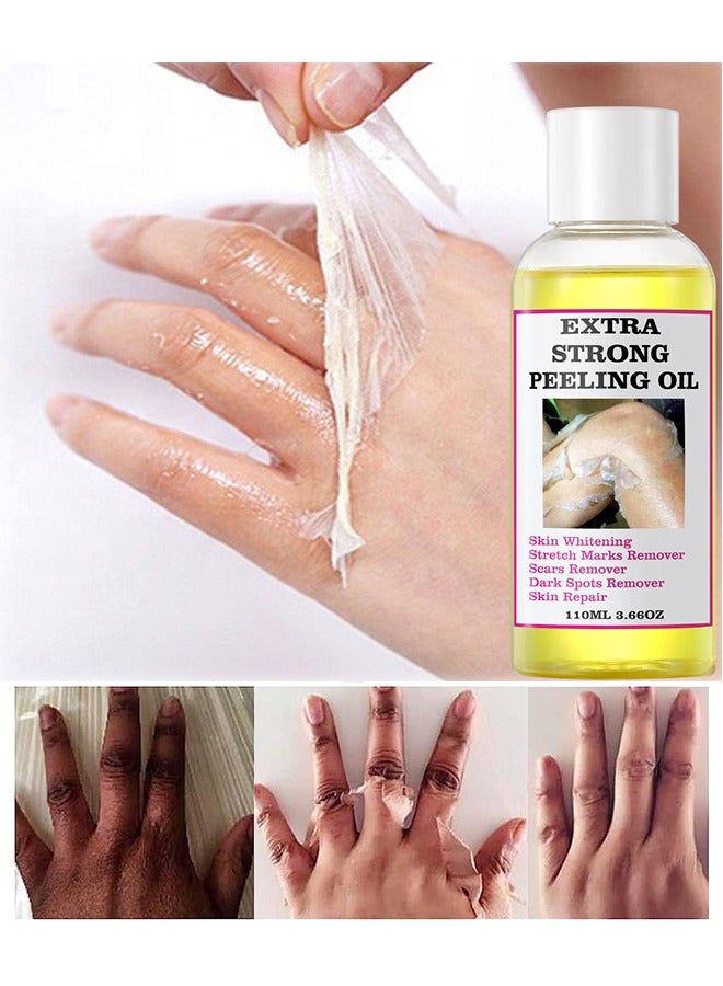 Yellow Peeling Oil 110ml Super Strength Dead Skin Remover Skin Moisturizing Hydrating Butter Peeling Remove Dead Skin and Calluses on Feet and Hand Dark Spot Peeling Oil