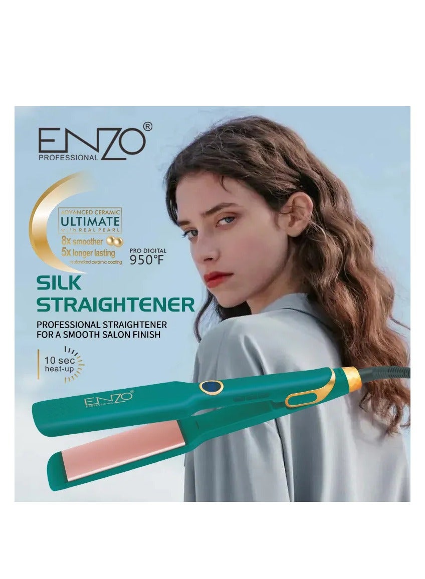 Enzo Professional Hair Straightener – Pro Digital 980°F | 10-Second Heat-Up | High Precision Styling | Ceramic Plates | Salon-Grade Performance