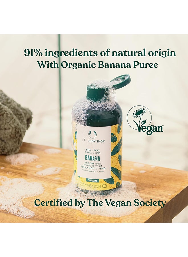 Banana Truly Nourishing Shampoo for Dry, Frizz-Prone Hair | Smooths, Softens & Repairs with Organic Banana Puree & Vegan Silk Protein | 91% Natural, Vegan, 400ml - image 3