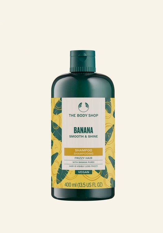 Banana Truly Nourishing Shampoo for Dry, Frizz-Prone Hair | Smooths, Softens & Repairs with Organic Banana Puree & Vegan Silk Protein | 91% Natural, Vegan, 400ml