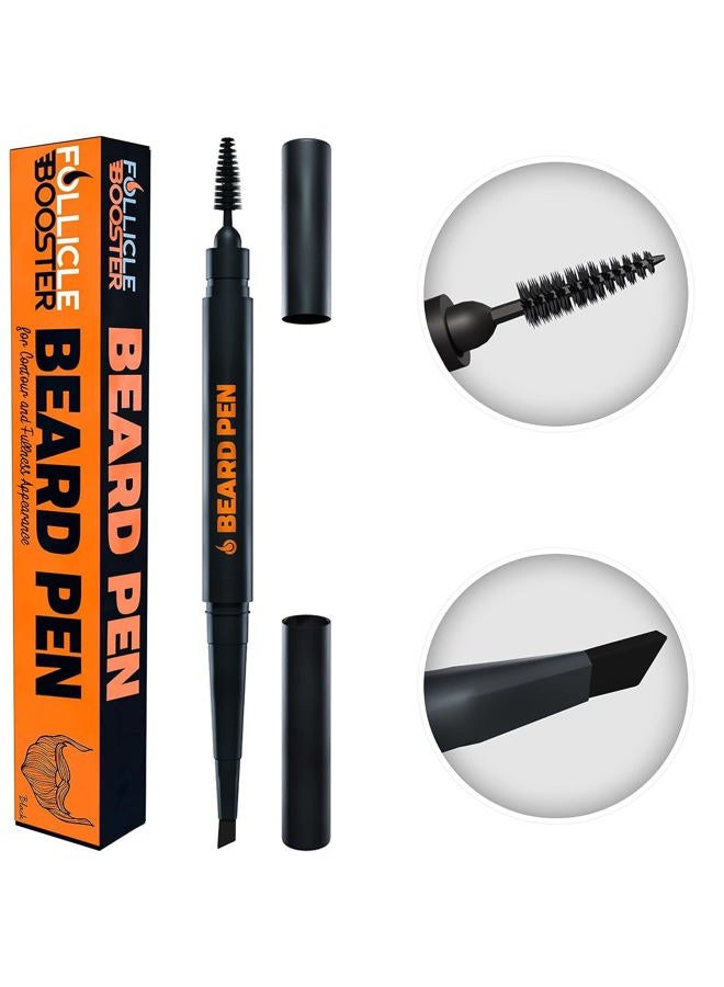 Beard Pen Filler for Men - Barber Styling Grooming Pencil - Waterproof Proof, Sweat Proof, Long Lasting Solution with Natural Finish - Cover Beard and Scalp Patches in Seconds - Light Brown 1 Pack