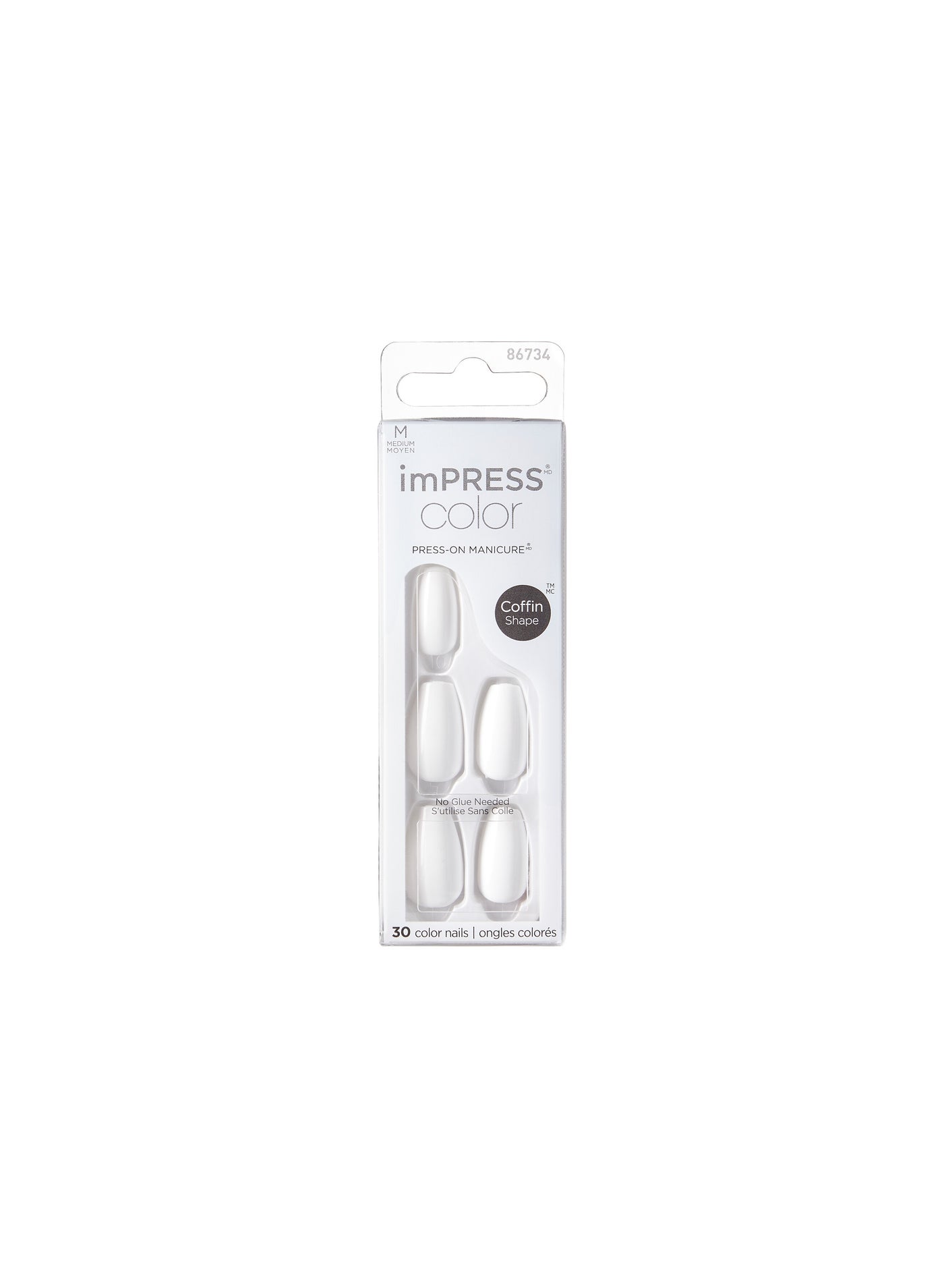 Kiss Impress Color Nails Medium Coffin- Frosting IMC501C