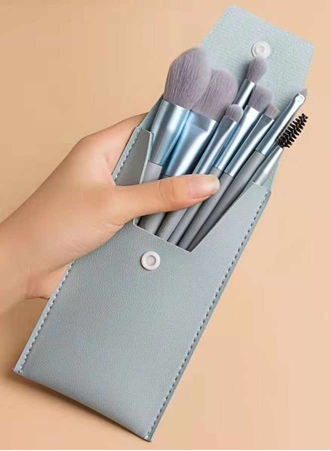 08 - PCS Makeup Brush Set, Professional Premium Synthetic Makeup Brushes, Eyeshadows, Foundation Powder High Light Blushes, Makeup Brush Set with Matte Plastic Handle and Bag for women beauty