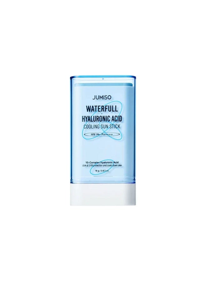 JUMISO Waterfull Hyaluronic Acid Cooling Sunstick SPF 50+ PA++++ Lightweight No White Cast Korean 18g