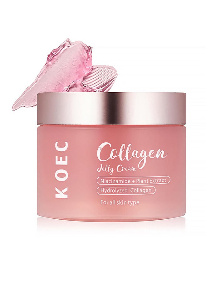 Collagen Jelly Cream, Boost Elasticity And Hydration, Reduce Fine Lines And Dullness, 100ml