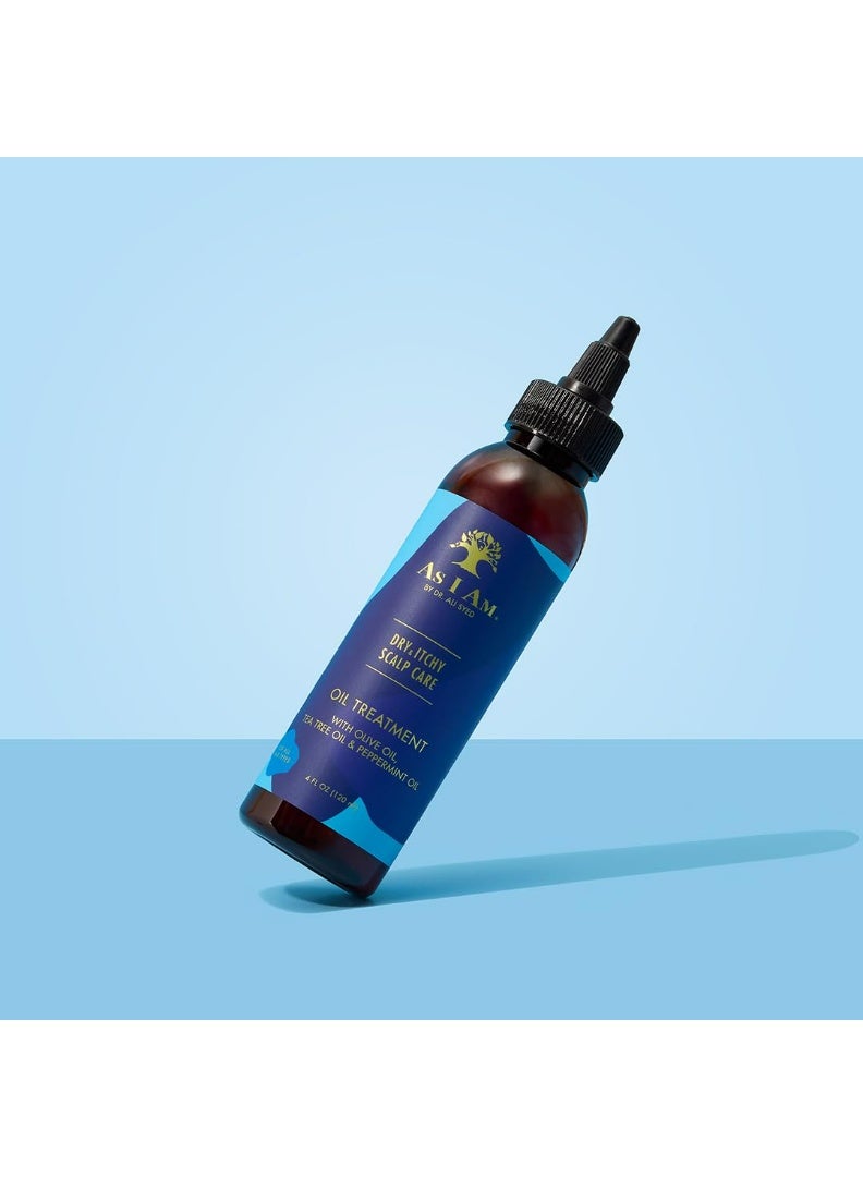 Dry And Itchy Scalp Care Oil Treatment With Olive Oil Tea Tree Oil And Peppermint Oil 120 ML