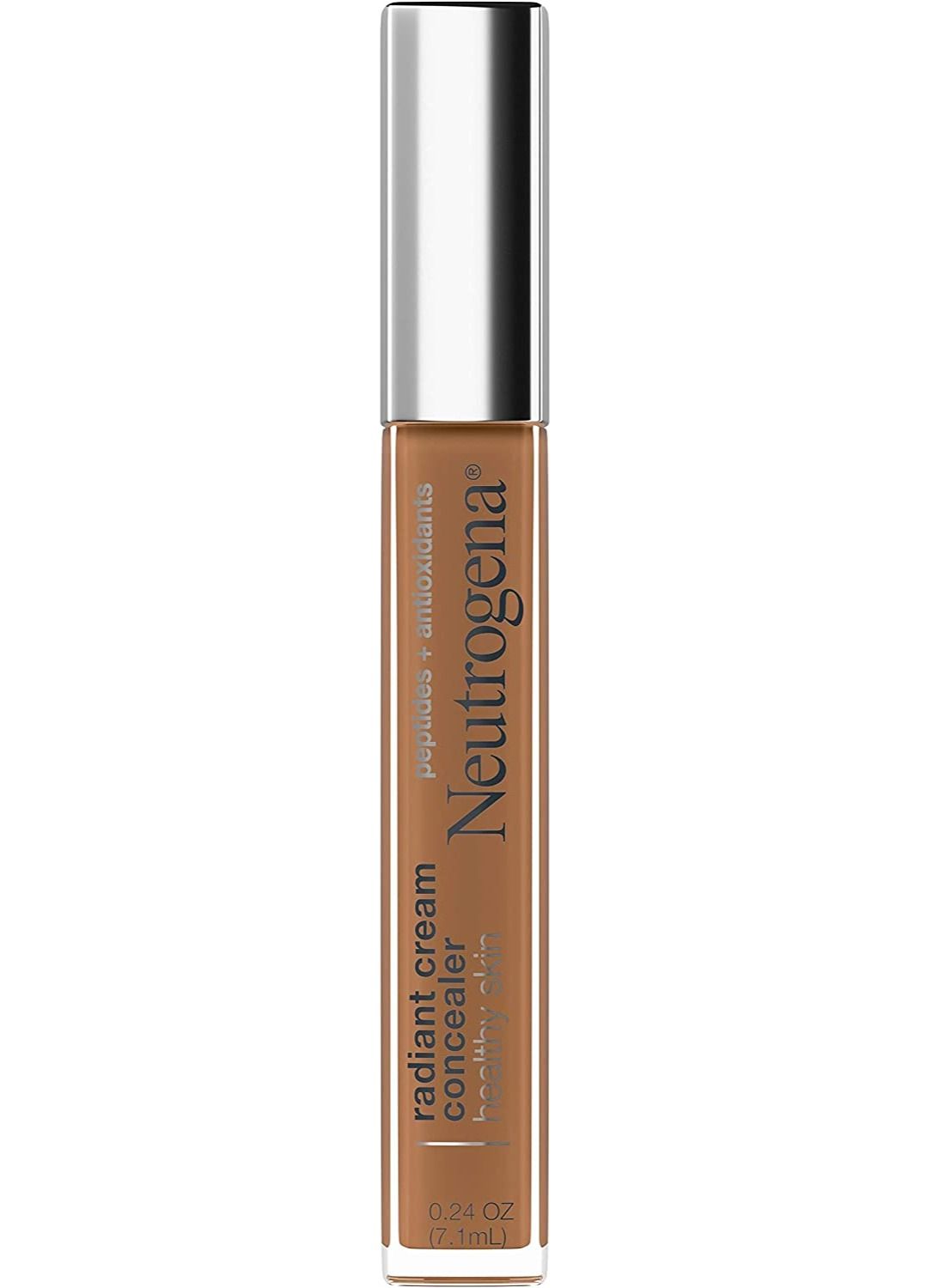 Neutrogena Healthy Skin Radiant Brightening Cream with Peptides & Vitamin E Antioxidant, Lightweight Perfecting Concealer, Non-Comedogenic, Mocha Medium/Deep 03 with neutral undertones, 0.24 oz