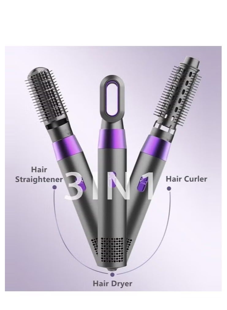 3 in 1 Hair Blower Dryer With Brush Comb Straightener Original Set Blower Brush Hair Dryer Comb Straightener, Strong Hot and Cold Air.