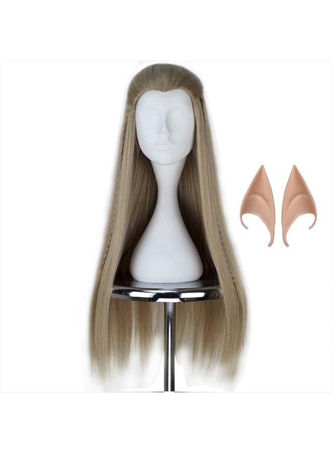 Miss U Hair Short Wavy Men Hair Flax Color Fashion Party Cosplay Costume Wig Halloween 211