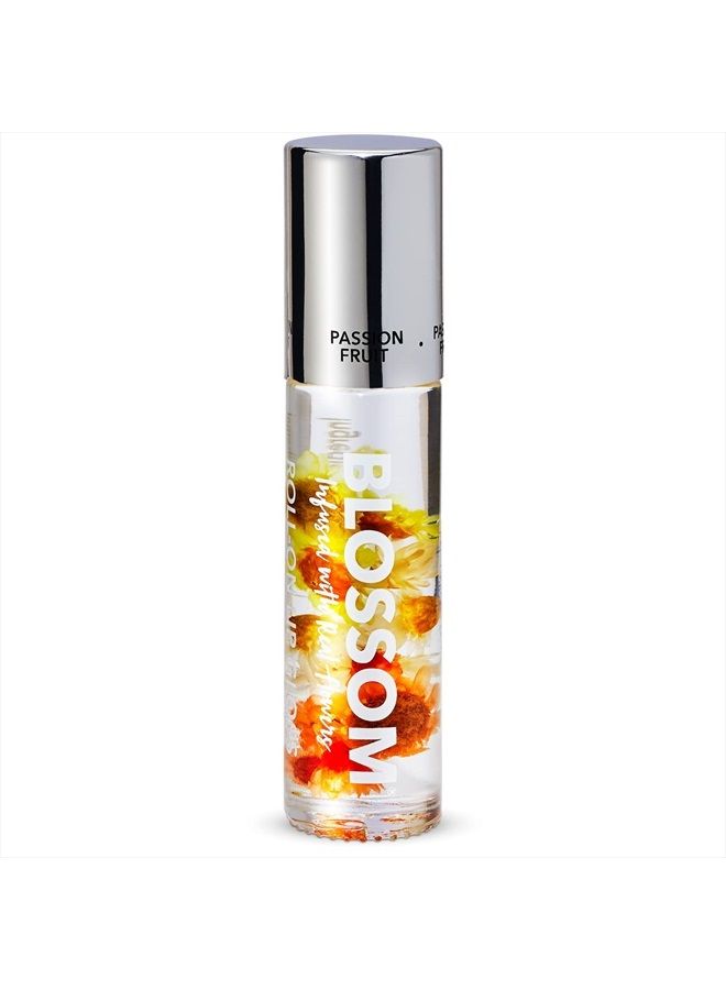 Scented Roll on Lip Gloss, Infused with Real Flowers, Made in USA, 0.20 fl. oz./5.9ml, Passion Fruit