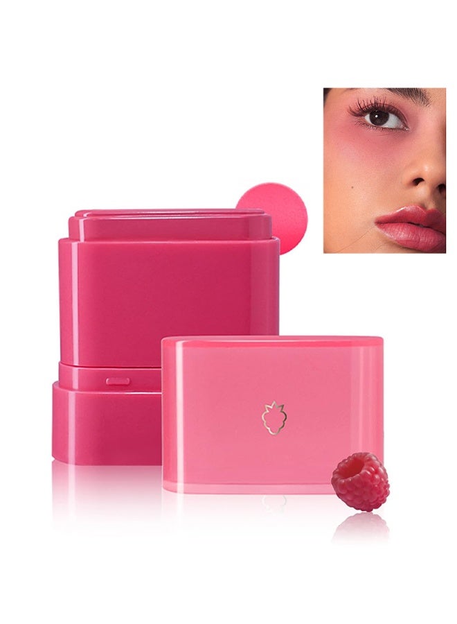 Blush Dewy Cheek & Lip Multi Balm - Fruit Flavor Makeup, Face Brightening Lasting Colo, Blusher Stick Natural Glow Silly Blusher Light And Soft Feeling The Apply On Your Face ，#05 Rasberry