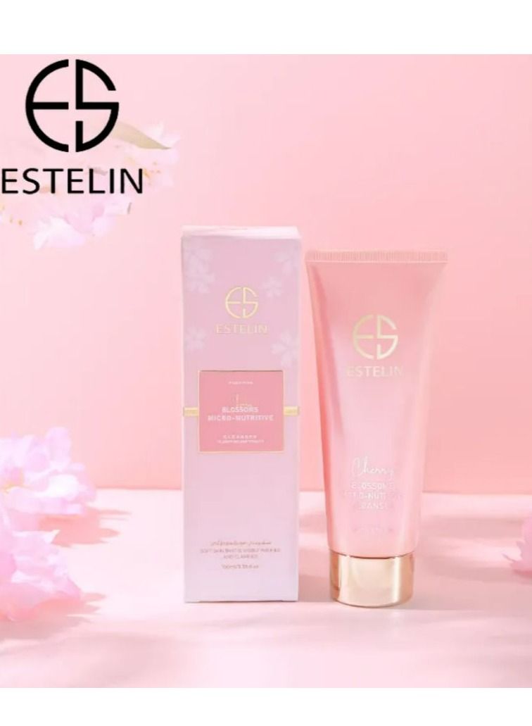 Skin Care Private Label Cherry Blossoms Micro-Nutritive Cleanser 100ML Deep Cleaning Fading Dark Spots Facial Cleansing 100 ml