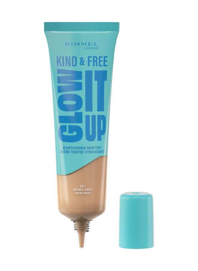 Kind And Free Glow It Up Moisturising Skin Tint - 082 - Golden Ivory, 30Ml