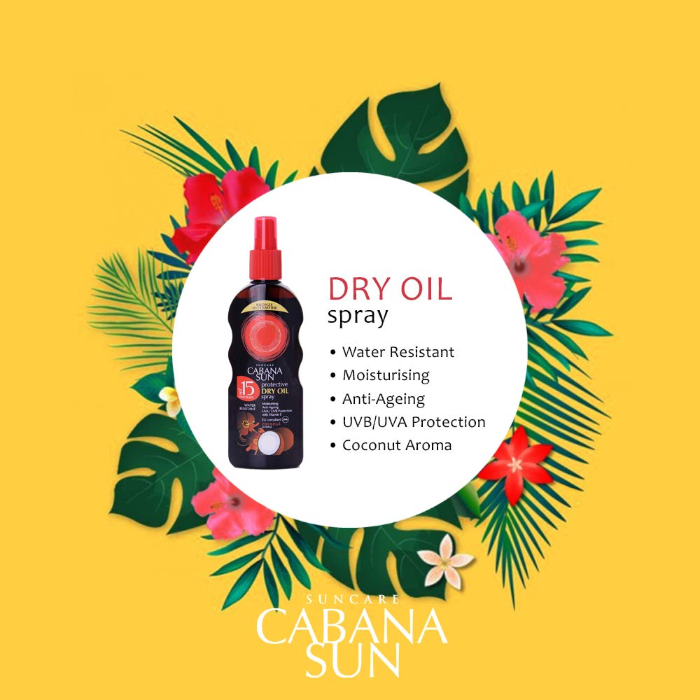 Cabana Sun CABANA Deep Tanning Dry Oil Spray SPF15-200 ml