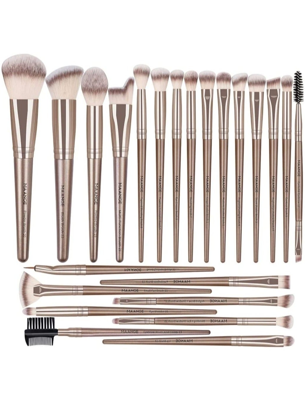23 Pcs Makeup Brushes Set, Synthetic Makeup Brushes Set For Makeup Blush Brushes, Eyes And Facial