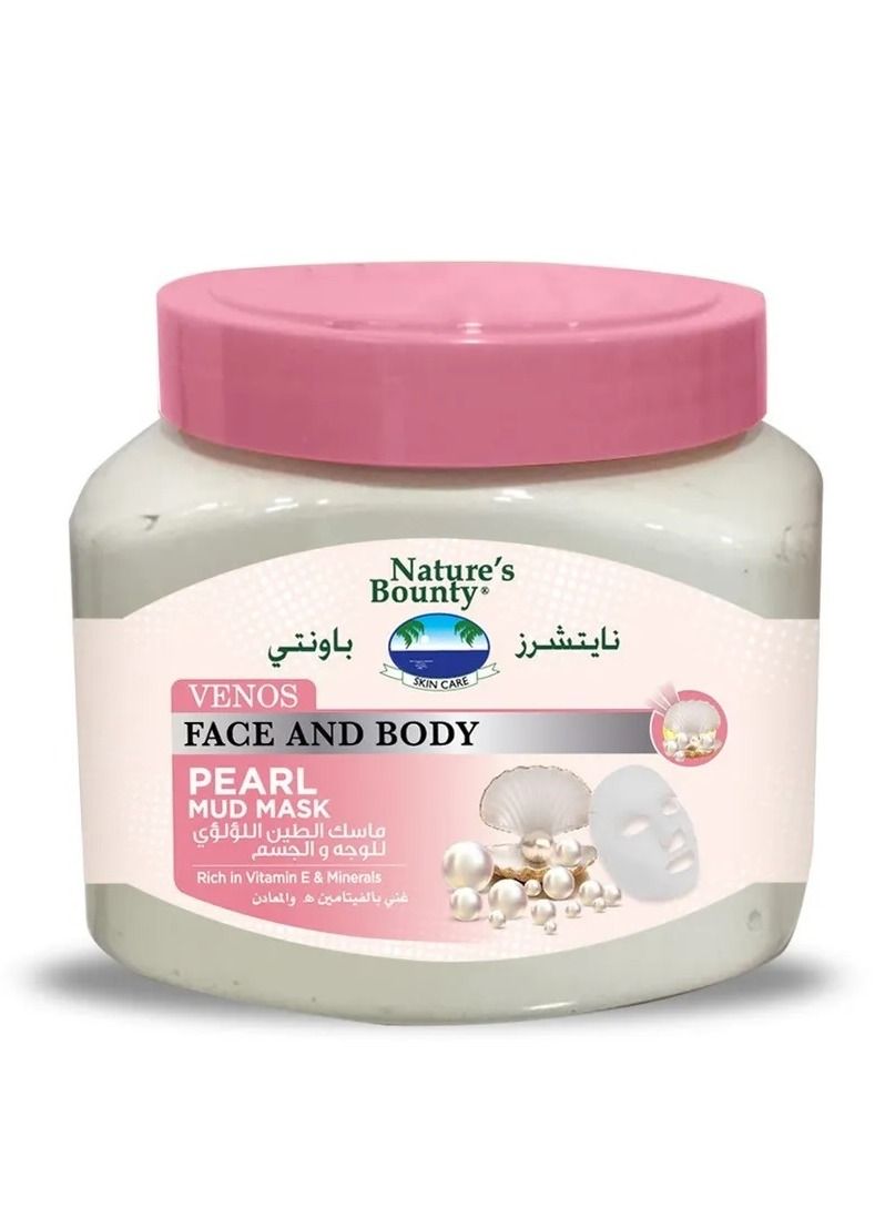 Venos Face & Body Pearl Mud Mask For A Clear & Bright Skin 560ml