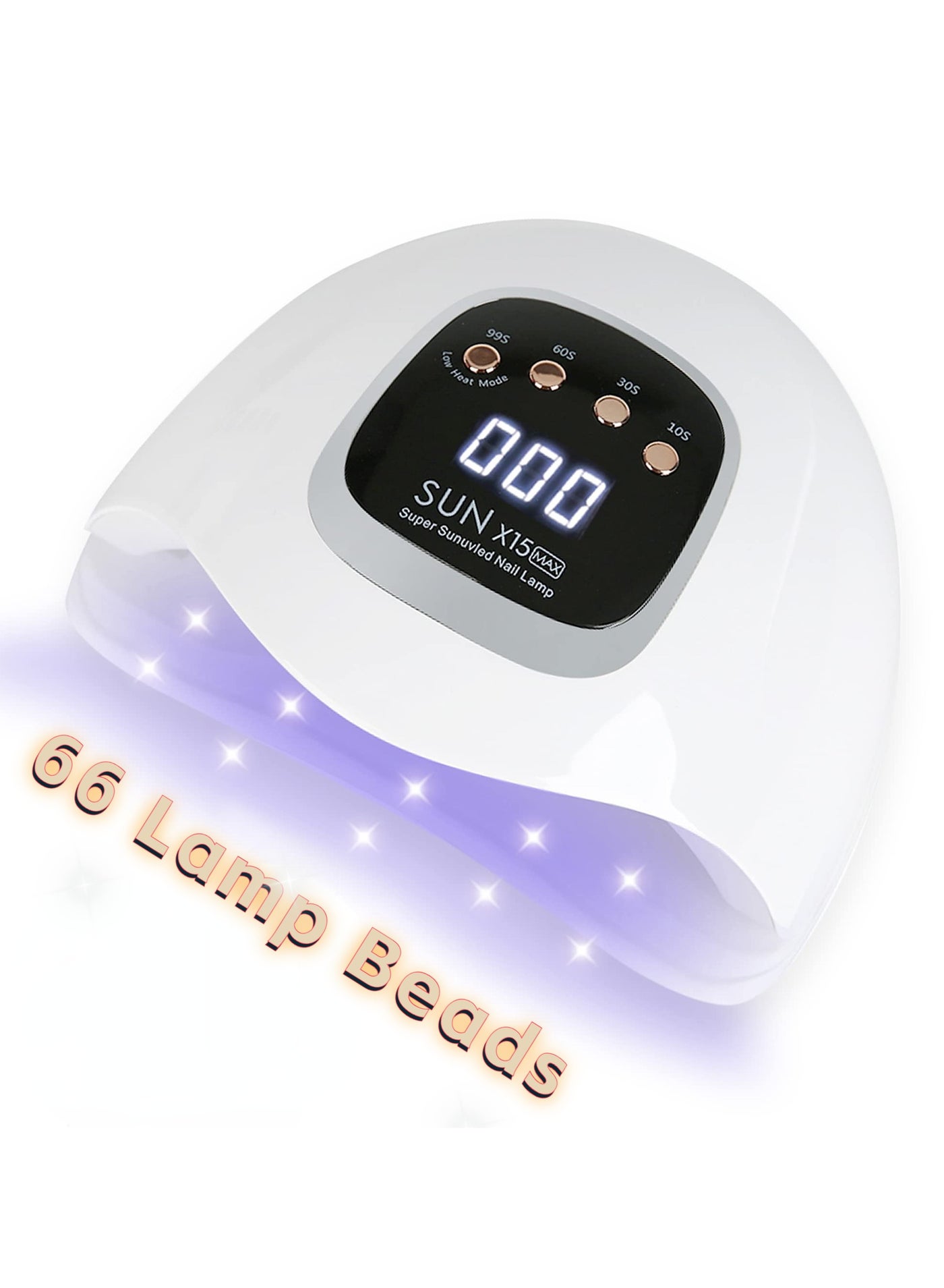 UV LED Nail Lamp, UV Light for Nails 280W Led Lamp for Gel Nails, Professional Nail Dryer 66 LEDs Automatic Sensor -  Led Nail Lamp, Reusable Nail File & Buffer and Brush