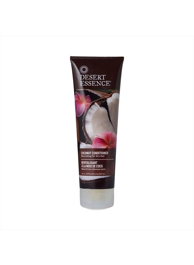 Coconut Conditioner - 8 Fl Ounce - Strong & Healthy Hair - Restores Natural Luster - Coconut Oil - Jojoba Oil - Sun Flower Oil - Cruelty Free - Paraben Free