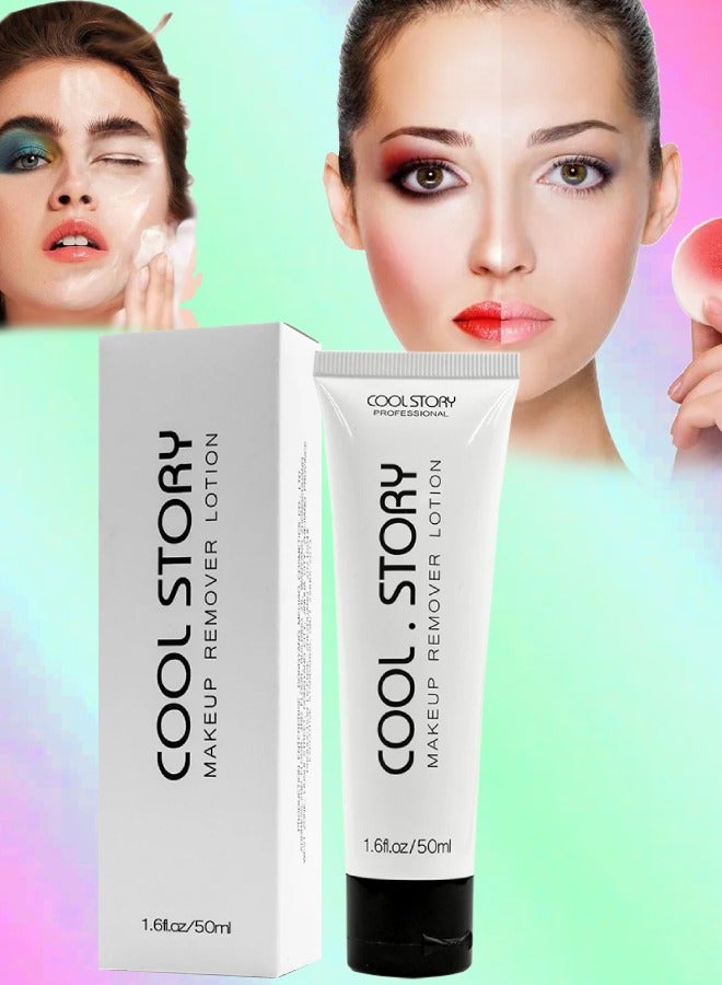50ml Makeup Remover Lotion Face and Eye Makeup Remover Cleanser Lotion Removes Makeup Quickly Using Moisturizing Formulation Leaves Skin Soft and Hydrated Makeup Cleanser Lotion