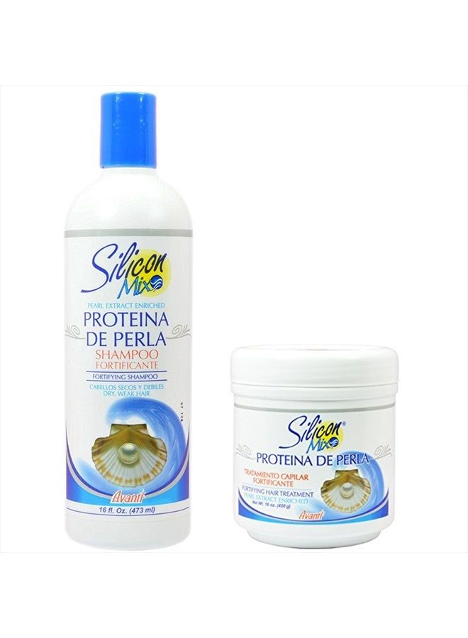 Proteina De Perla & Shampoo 16 Oz Hair Treatment and Shampoo 16oz