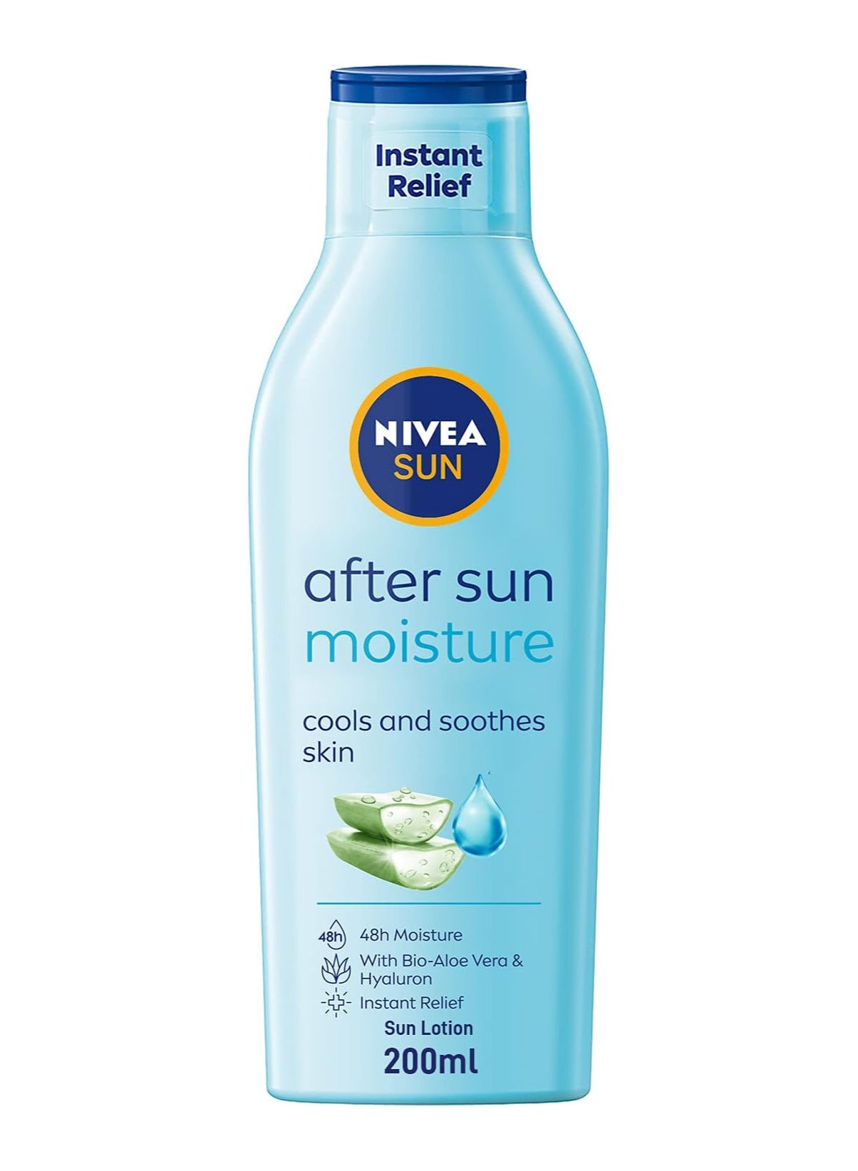 NIVEA SUN After Sun Lotion Instant Relief, Soothing Moisturizer, Aloe Vera & Avocado Oil, 200ml