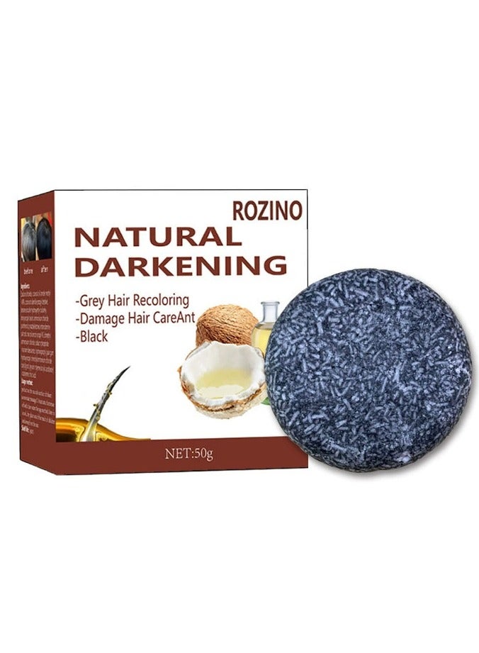 Natural Darkening hair Coconut shampoo soap head cleansing care dry frizzy moisturizing soft shiny hair soap