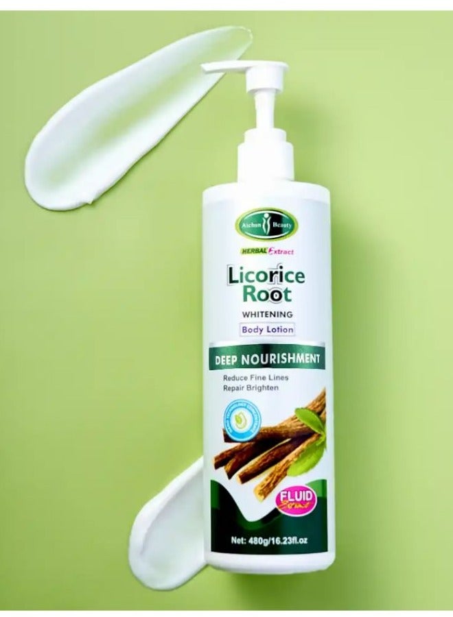 Hot Sale Whitening Skin Body Lotion Herbal Extract Licorice Root Body Lotion for Women Body Care 480 g