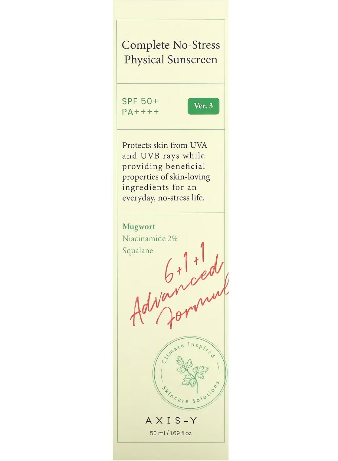 Complete No-Stress Physical Sunscreen, SPF 50+, PA++++, (50 mL)