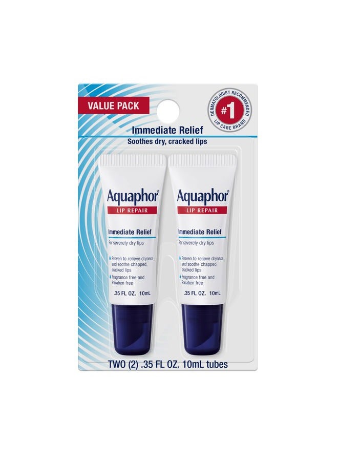 Lip Repair Ointment, Moisturizing Lip Balm Pack, Relieves Dryness, 0.35 Tube, Pack of 2