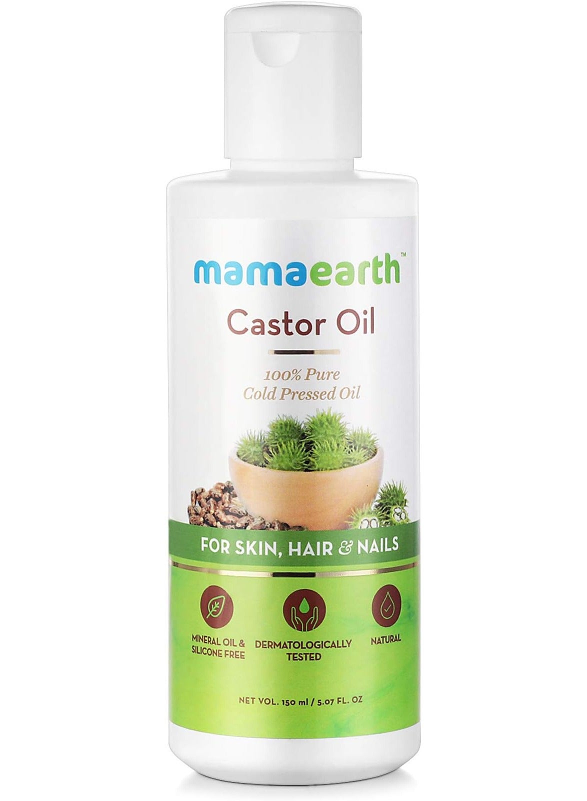 Mamaearth Castor Oil for Healthier Skin Hair and Nails 150 ml