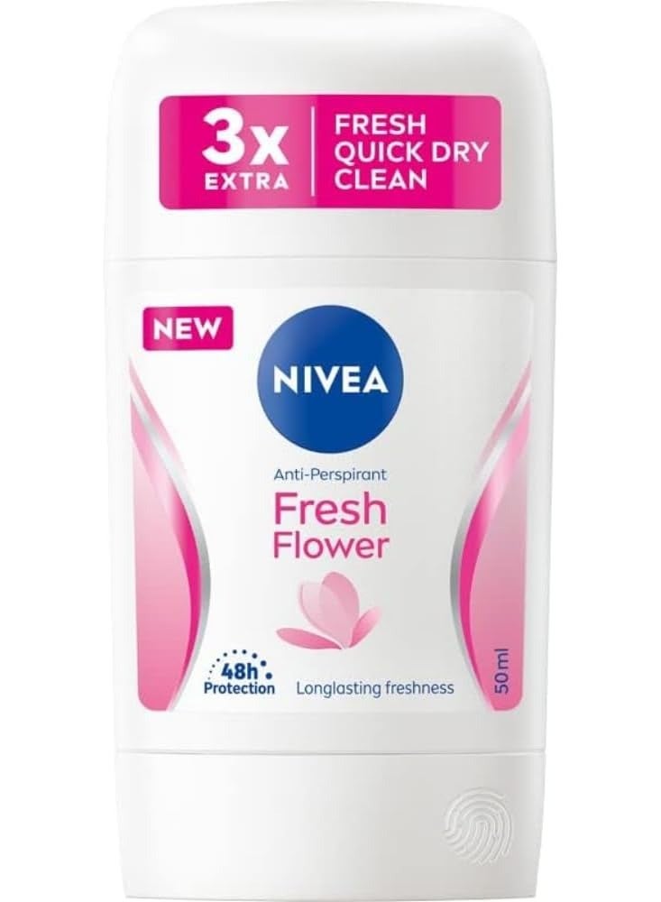 NIVEA Fresh Flower 48h Antiperspirant Stick for Women, 50ml