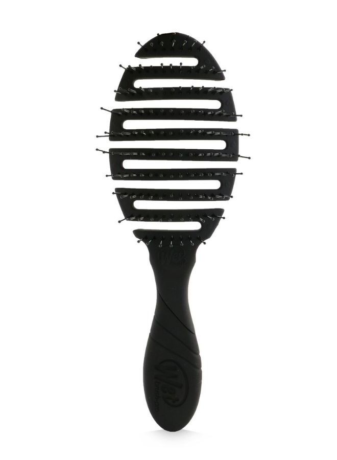 Flex Dry Black Hair Brush, Revolutionary Tangle Free, Ultra Soft, Bristles, Pain Free Detangling, Less Damage Super Thin, Flexible, Scalp Massaging
