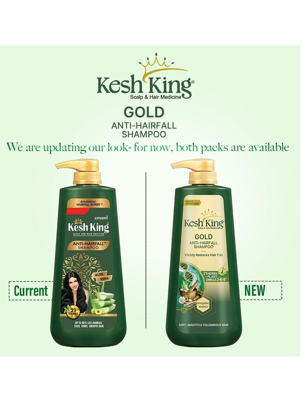 Kesh King Ayurvedic Anti-Hairfall Shampoo | Reduces hairfall | 21 Ayurvedic herbs | No Paraben & No Silicon | Enriched with Aloe Vera, Bhringraja & Amla | 600 ml