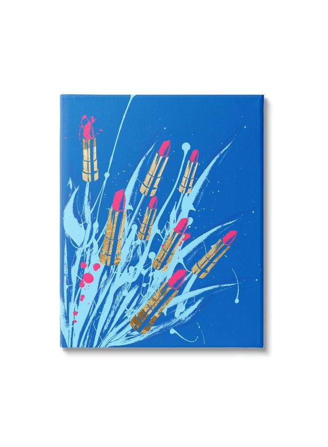 Vivid Glam Lipstick Arrangement Canvas Wall Art, Design by Lil' Rue