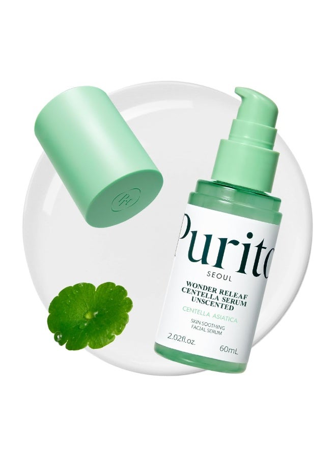 PURITO Centella Unscented Serum, 34,860 ppm Centella, Facial Serum for Sensitive Skin & Acne-Prone Skin, Soothing Serum, Vegan & Cruelty-Free, Korean Skincare, 2 fl.oz / 60ml