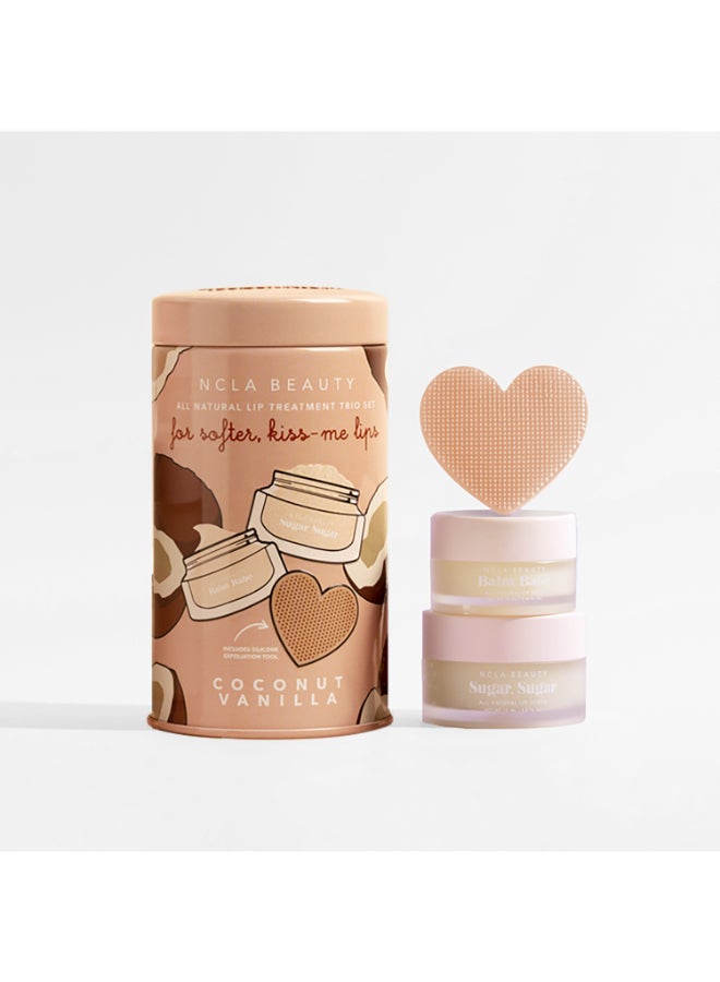 NCLA Beauty Coconut Vanilla Lip Care Set + Lip Scrubber