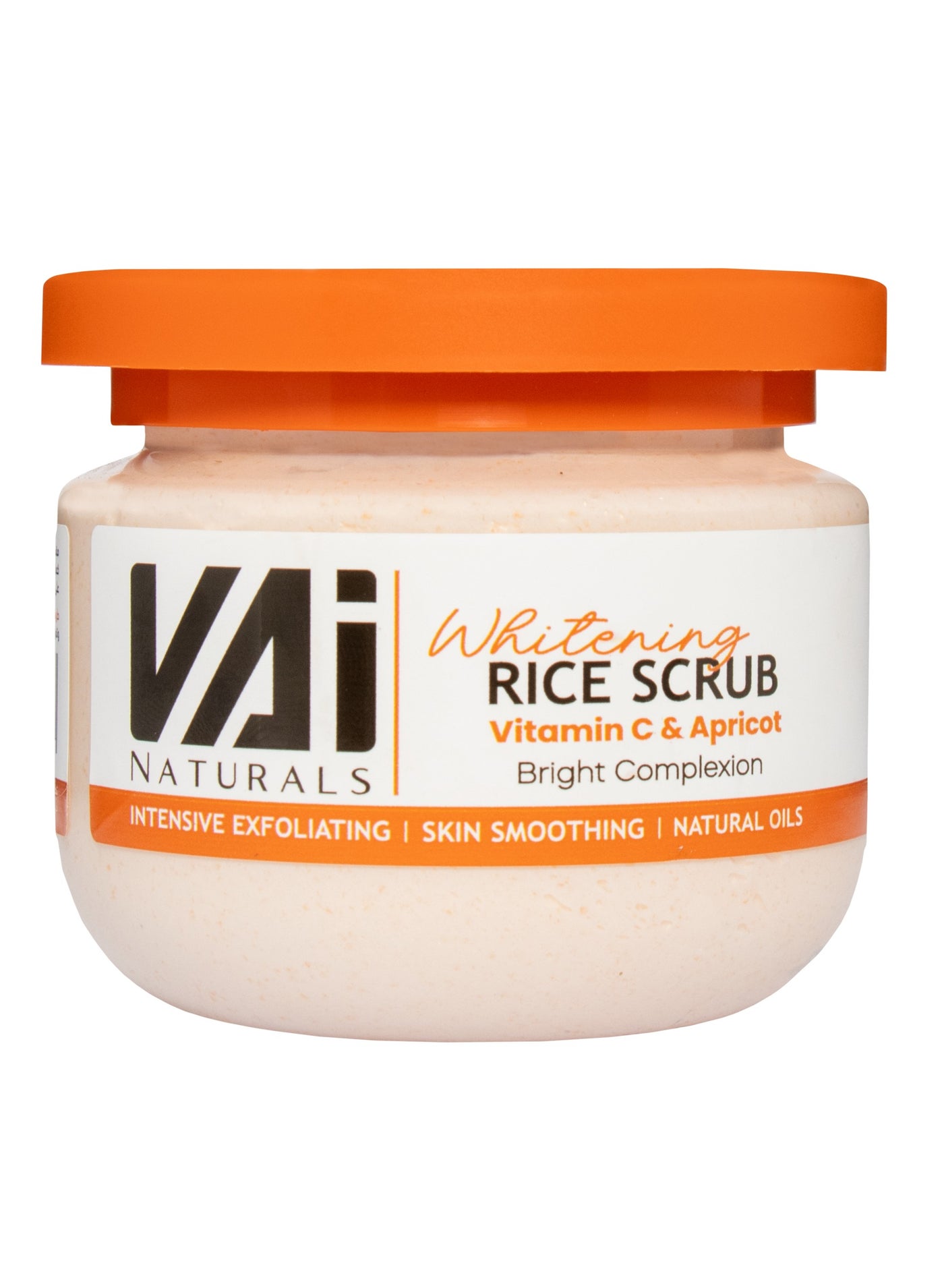Vai Naturals Rice Scrub with Vitamin C & Apricot – Exfoliating & Brightening Face Scrub with Vitamin E for Glowing Skin