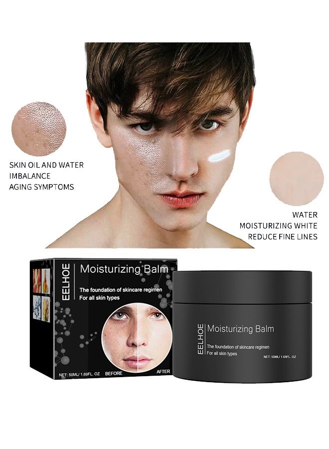 Moisturizing Balm,Men's Moisturizing Face Cream ,Refreshing and Moisturizing,Shrinking Pores,Reducing Skin Relaxation,Suitable for All Skin Types 50ml