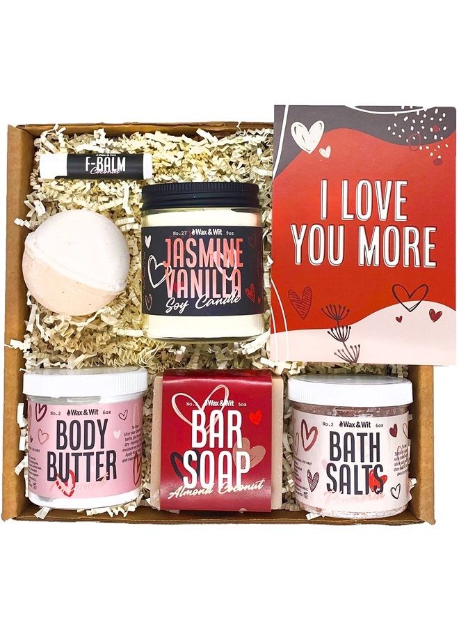 I Love You Forever: Romantic Gifts for Her, Anniversary & Thinking of You Gift Sets | Unique Presents for Girlfriend, Wife, Daughter, Mom - 7 Piece Spa Set