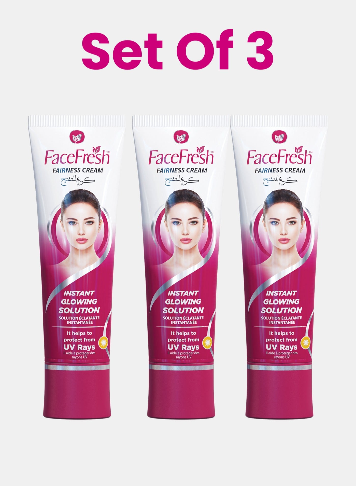 Set of 3 Fairness Cream - Boosts Skin Radiance & Luminosity, Controls Excess Oil Production, Hydrates & Moisturizes - For All Skin Types 25g