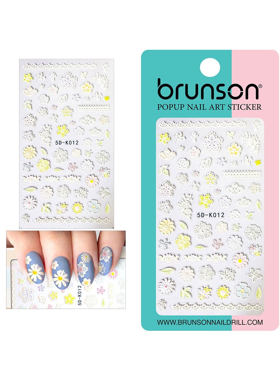 Flower Nail Art Sticker Decals 5d Exquisite Embossed Nail Art Supplies Self Adhesive Nail Art Decoration