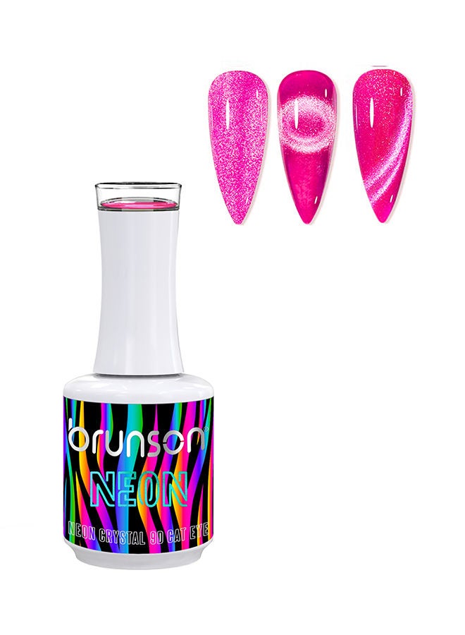 Gel Polish 15ml Neon Crystal 9D Cat Eye Gel Nail Polish Sparkly Diamond Gel Effect Magnetic French Manicure Pedicure Soak Off UV LED Gel Polish Salon Quality Chip Resistant Nail Extensions Nail Art