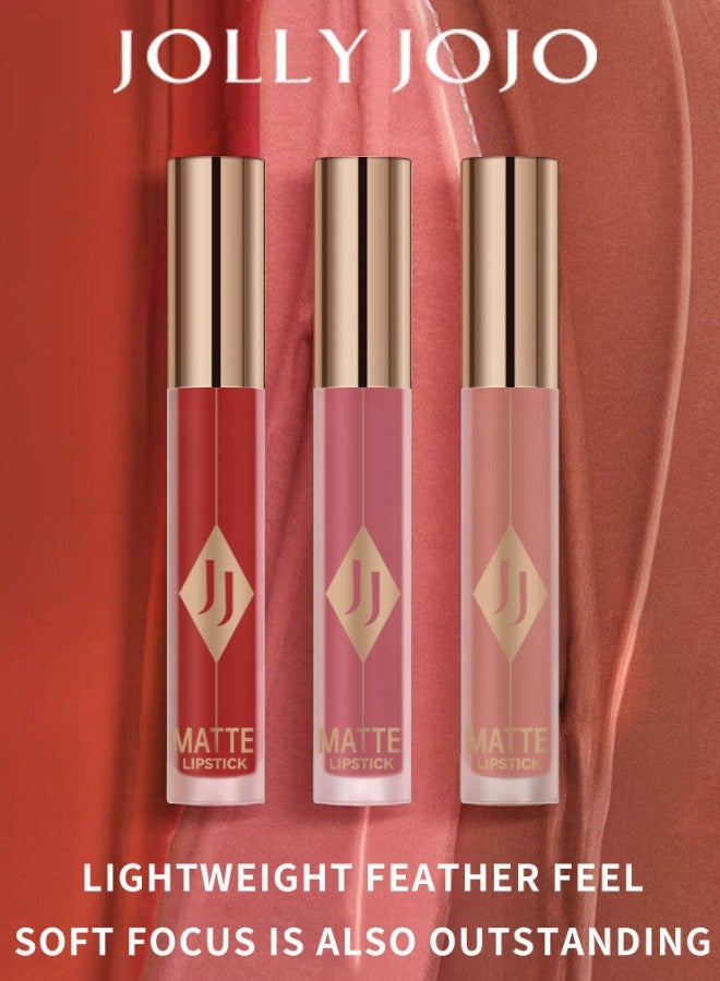 Matte Lip Glaze Lip Gloss Moisturizing Color Long-lasting Non-stick Velvet Matte Lipstick Suitable For Dark Skin Dark Pink Color