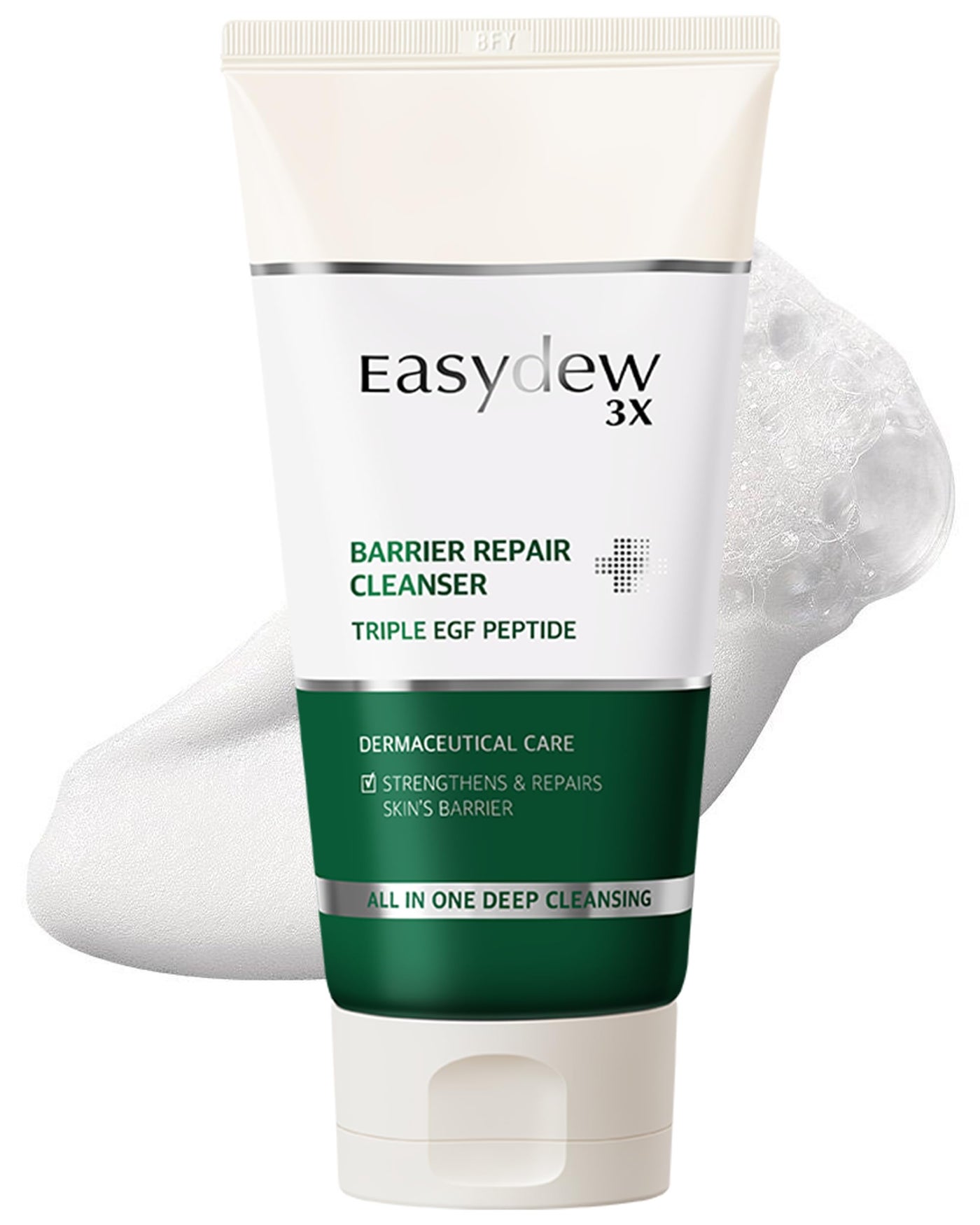 EASYDEW Barrier Repair Cleanser - Deep Pore Cleansing and Skin Barrier Enhancement Face Bubble Wash with Salicylic Acid, Hyaluronic Acid, Collagen, Niacinamide, Panthenol, DW-EGF Peptide 5.07 fl.oz.