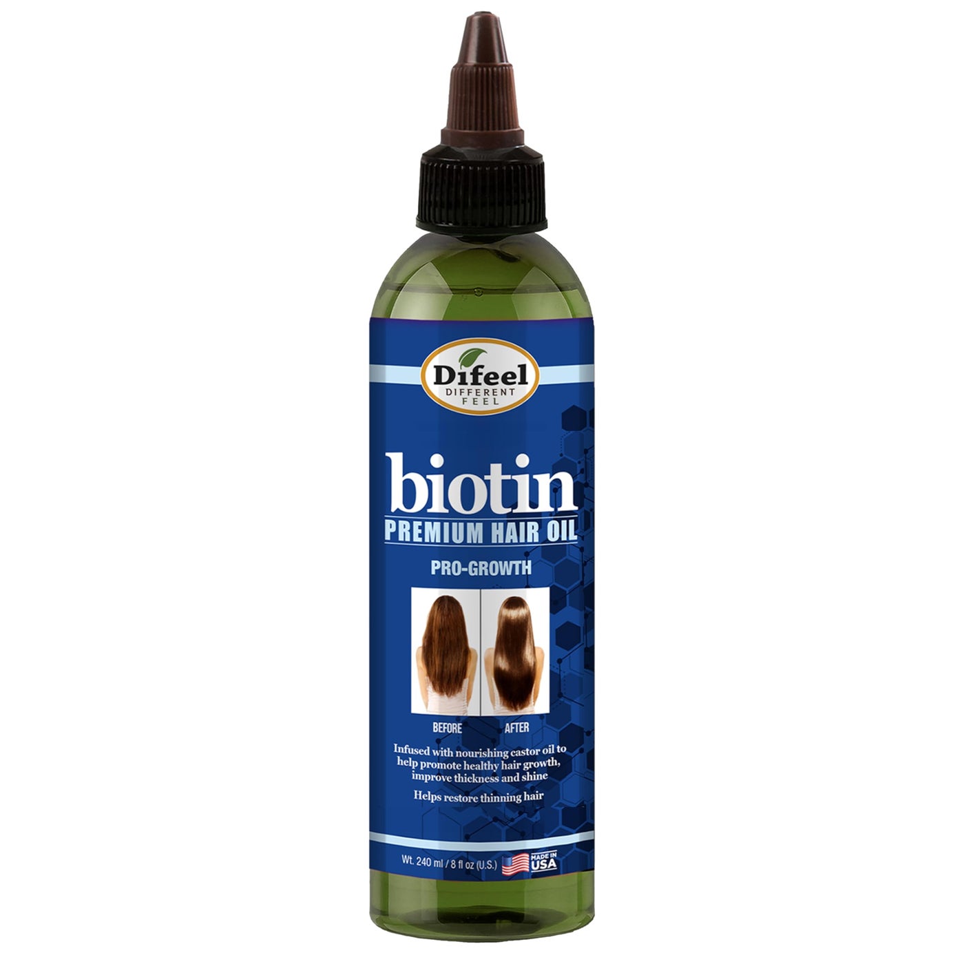 Difeel Biotin Progrowth Premium Hair Oil 8 oz.