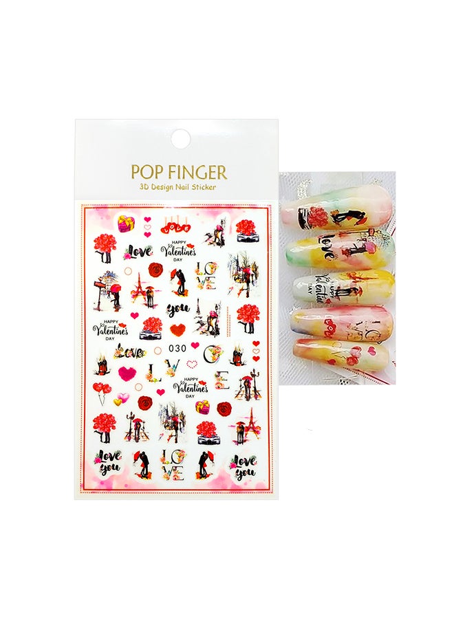 3D Design Stickers For Nails Art Decoration F30