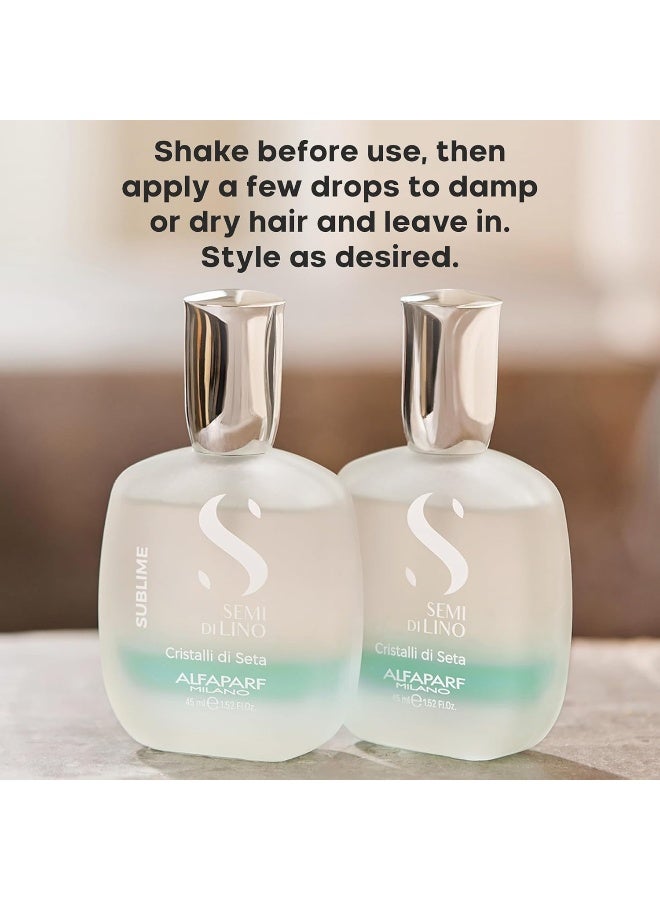 Semi Di Lino Sublime Cristalli Di Seta 45ml | Professional Hair Serum for Instant Shine, Smoothness And Frizz Control for All Hair Types - image 5