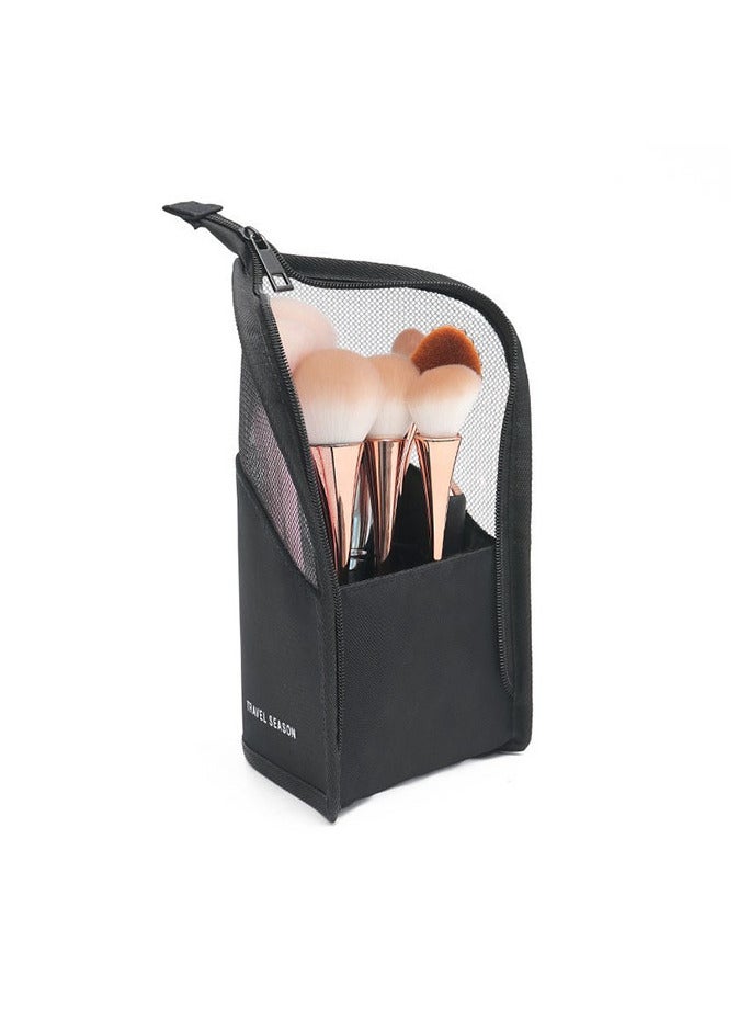 Stand-Up Makeup Brush Storage Organizer Bag, Waterproof Dust Free Travel Makeup Brush Holder