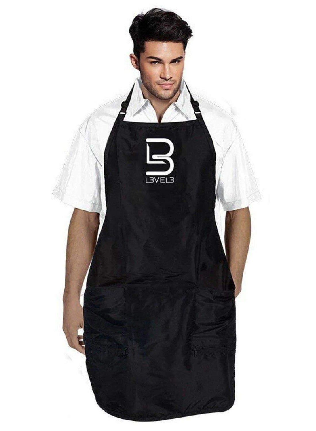 Level 3 Black Apron- Hair Apron for Hair Stylist - Universal Size Fits Men and Women - Level Three Barber Apron