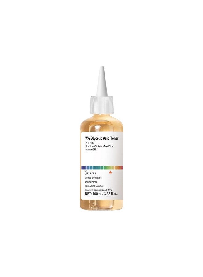 7% Glycolic Acid Exfoliating Toner, Exfoliating Facial Toner, Pore Minimizing Toner, Smooth Skin, Even Tone, Hydrating Formula